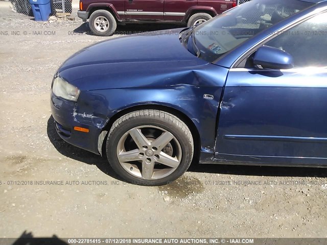 WAUDF68E85A444972 - 2005 AUDI A4 2.0T QUATTRO BLUE photo 6