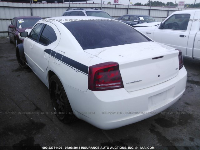 2B3KA43GX7H704638 - 2007 DODGE CHARGER SE/SXT WHITE photo 3