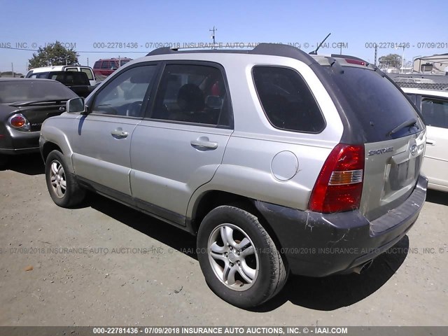 KNDJF723067221732 - 2006 KIA NEW SPORTAGE  SILVER photo 3