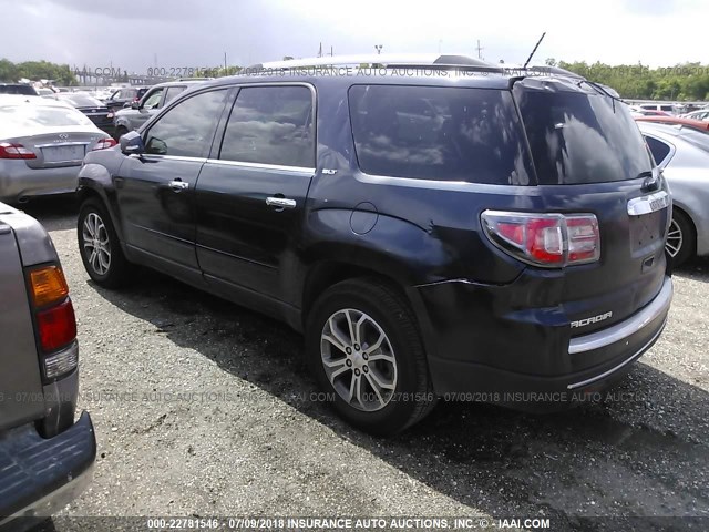 1GKKVRKD5FJ345806 - 2015 GMC ACADIA SLT-1 Dark Blue photo 3