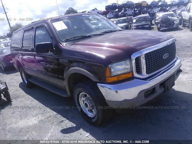 1FMNU43S5YEB68385 - 2000 FORD EXCURSION LIMITED BURGUNDY photo 1