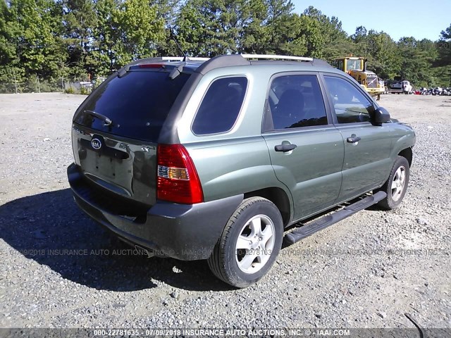 KNDJF724367144637 - 2006 KIA NEW SPORTAGE  GREEN photo 4