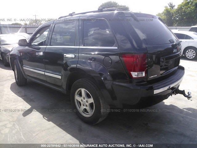 1J8HS58P17C501170 - 2007 JEEP GRAND CHEROKEE LIMITED BLACK photo 3