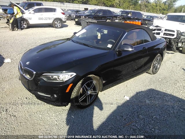 WBA2M9C34HV717567 - 2017 BMW 230XI BLACK photo 2