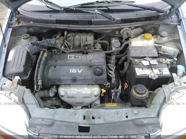 KL1TD66656B573867 - 2006 CHEVROLET AVEO LS BLUE photo 10