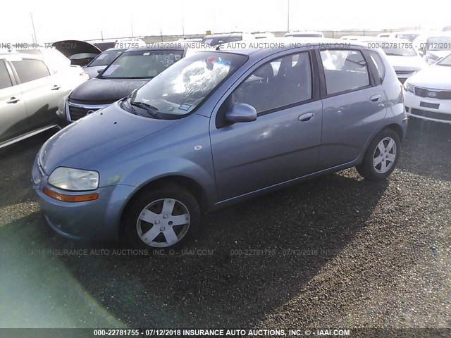 KL1TD66656B573867 - 2006 CHEVROLET AVEO LS BLUE photo 2