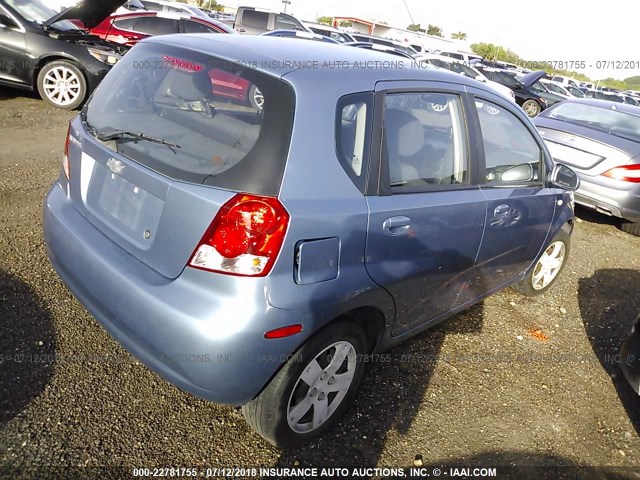 KL1TD66656B573867 - 2006 CHEVROLET AVEO LS BLUE photo 4
