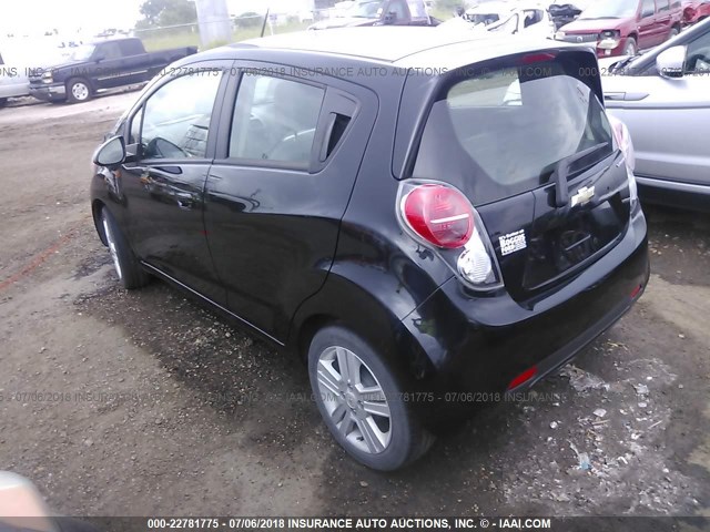 KL8CB6S97EC579931 - 2014 CHEVROLET SPARK LS BLACK photo 3