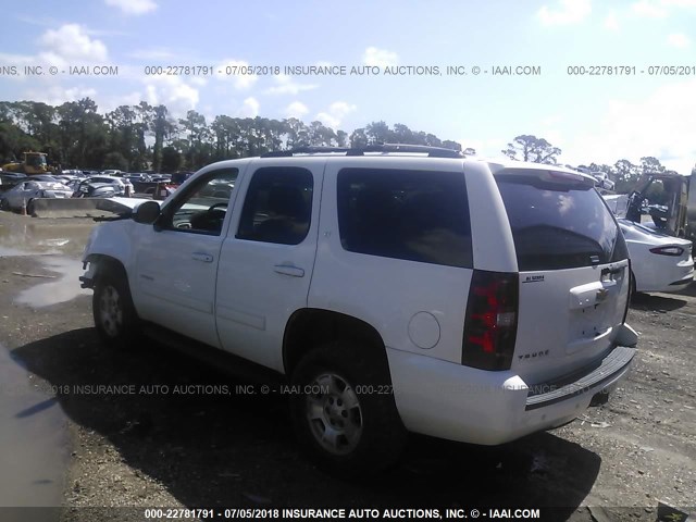 1GNSKBE07ER109444 - 2014 CHEVROLET TAHOE K1500 LT WHITE photo 3