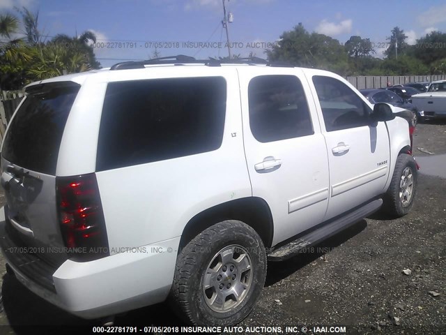 1GNSKBE07ER109444 - 2014 CHEVROLET TAHOE K1500 LT WHITE photo 4