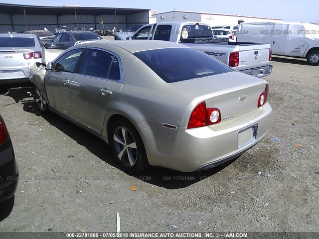 1G1ZC5E14BF147928 - 2011 CHEVROLET MALIBU 1LT 金色 照片 3