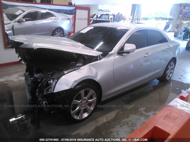 1G6AB5R31D0142407 - 2013 CADILLAC ATS LUXURY SILVER photo 2