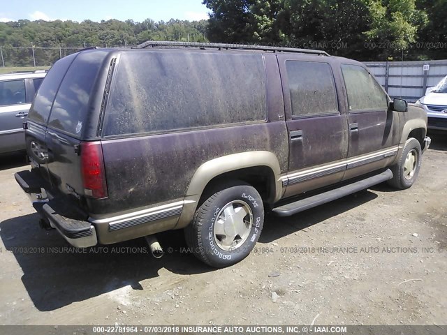 1GKFK16R9VJ741074 - 1997 GMC SUBURBAN K1500 BURGUNDY photo 4