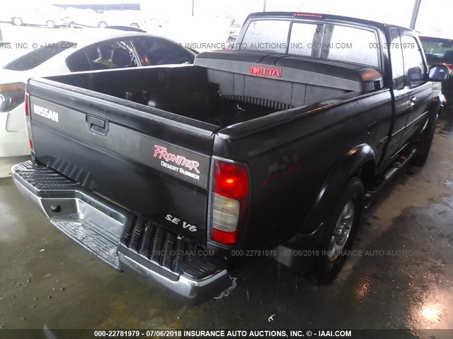 1N6ED26TXYC308467 - 2000 NISSAN FRONTIER KING CAB XE/KING CAB SE BLACK photo 4