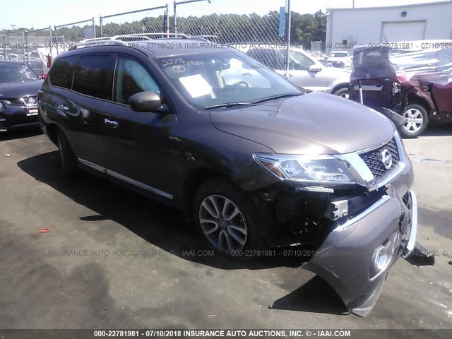 5N1AR2MM8FC693504 - 2015 NISSAN PATHFINDER S/SV/SL/PLATINUM 灰色 照片 1