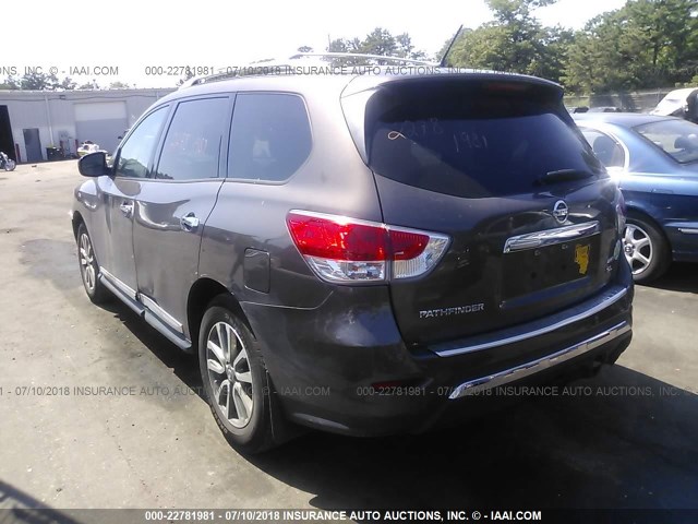 5N1AR2MM8FC693504 - 2015 NISSAN PATHFINDER S/SV/SL/PLATINUM 灰色 照片 3