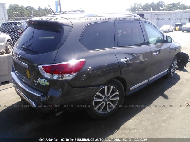 5N1AR2MM8FC693504 - 2015 NISSAN PATHFINDER S/SV/SL/PLATINUM 灰色 照片 4