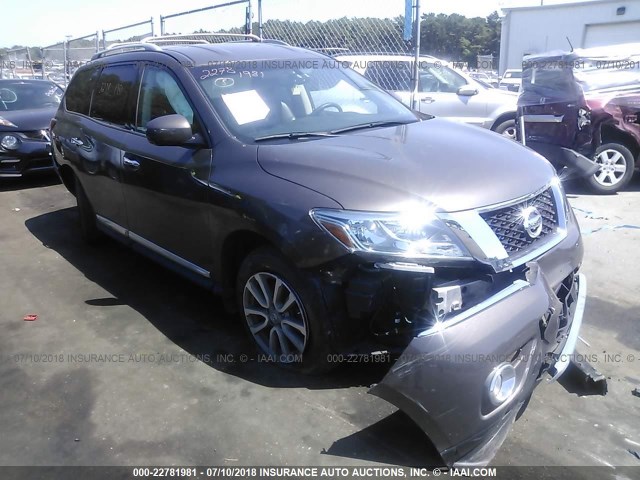 5N1AR2MM8FC693504 - 2015 NISSAN PATHFINDER S/SV/SL/PLATINUM GRAY photo 6