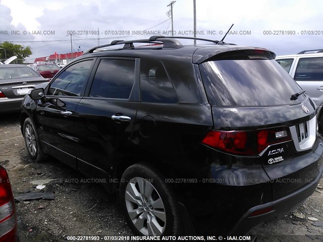 5J8TB2H20BA006310 - 2011 ACURA RDX BLACK photo 3