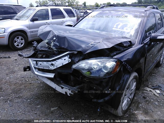 5J8TB2H20BA006310 - 2011 ACURA RDX BLACK photo 6