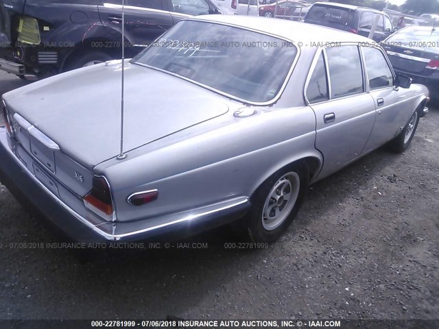 SAJAV1346GC451020 - 1986 JAGUAR XJ6 SILVER photo 4