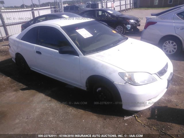 1HGEM22175L029241 - 2005 HONDA CIVIC DX VP WHITE photo 1