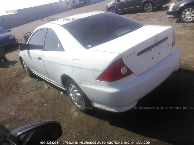 1HGEM22175L029241 - 2005 HONDA CIVIC DX VP WHITE photo 3