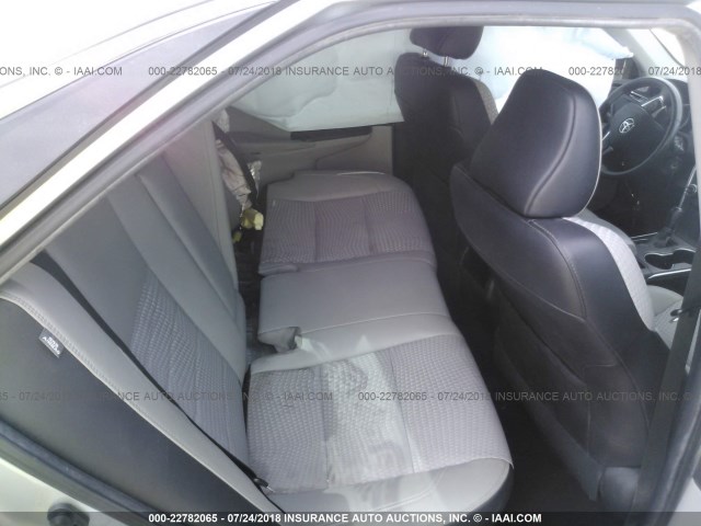 4T1BF1FK1FU024861 - 2015 TOYOTA CAMRY LE/XLE/SE/XSE SILVER photo 8