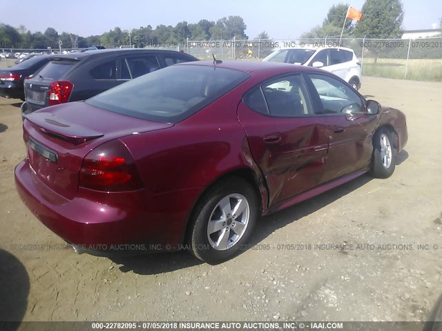2G2WP552461191999 - 2006 PONTIAC GRAND PRIX RED photo 4