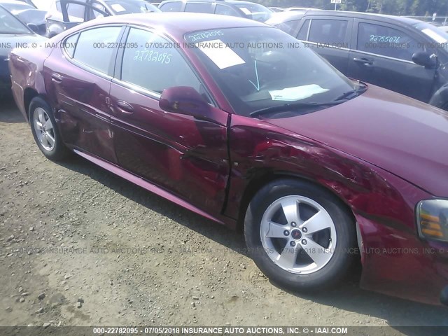 2G2WP552461191999 - 2006 PONTIAC GRAND PRIX RED photo 6