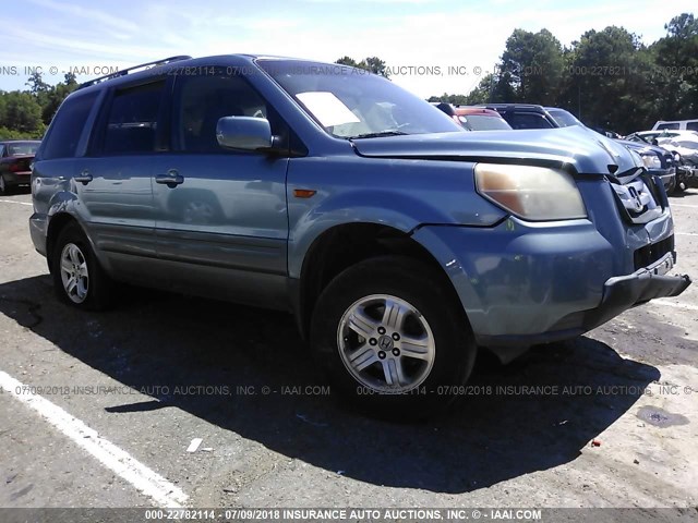 5FNYF28258B016307 - 2008 HONDA PILOT VP BLUE photo 1