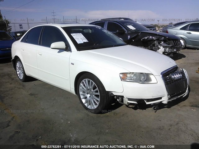 WAUDF78E66A272805 - 2006 AUDI A4 2.0T QUATTRO WHITE photo 1