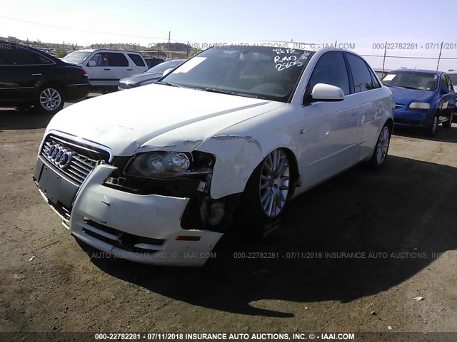 WAUDF78E66A272805 - 2006 AUDI A4 2.0T QUATTRO WHITE photo 2