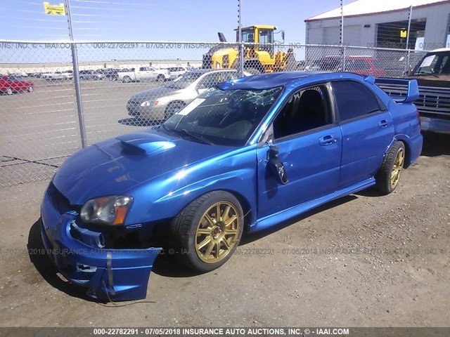 JF1GD70655L514289 - 2005 SUBARU IMPREZA WRX STI BLUE photo 2