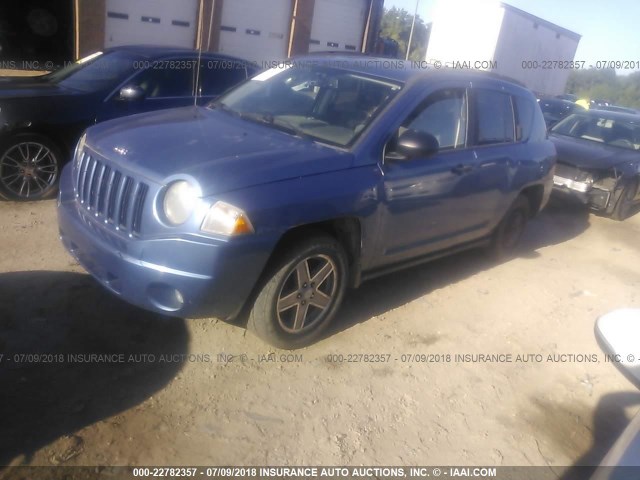 1J8FF47W87D142943 - 2007 JEEP COMPASS TURQUOISE photo 2