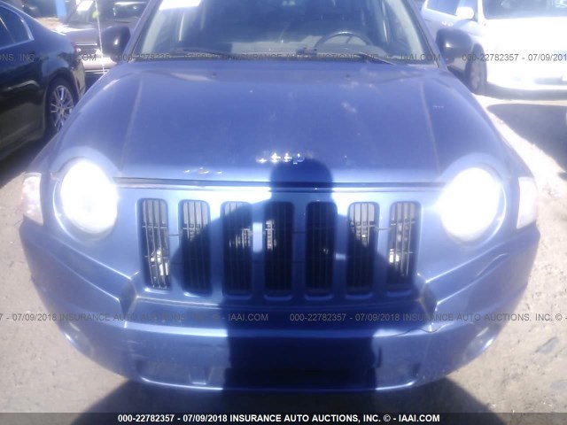 1J8FF47W87D142943 - 2007 JEEP COMPASS TURQUOISE photo 6