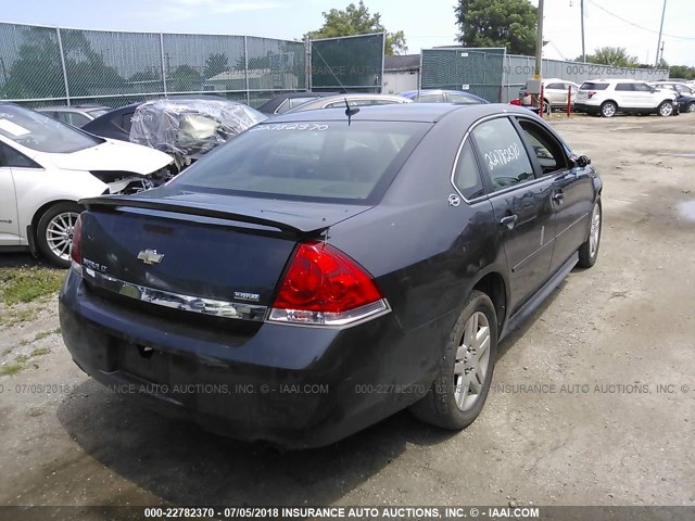 2G1WC57M691296594 - 2009 CHEVROLET IMPALA 2LT BLACK photo 4