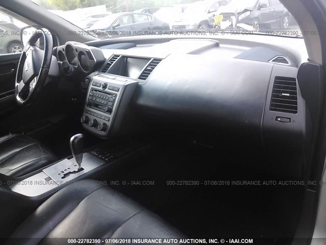 JN8AZ08W65W431664 - 2005 NISSAN MURANO SL/SE/S SILVER photo 5