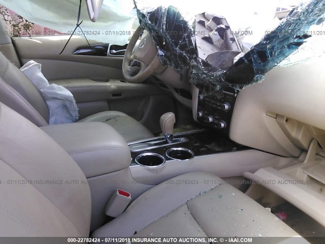 5N1AR2MN7DC665053 - 2013 NISSAN PATHFINDER S/SV/SL/PLATINUM GRAY photo 5