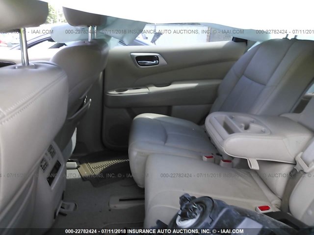 5N1AR2MN7DC665053 - 2013 NISSAN PATHFINDER S/SV/SL/PLATINUM GRAY photo 8