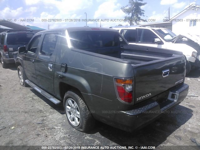 2HJYK16566H553872 - 2006 HONDA RIDGELINE RTL GREEN photo 3