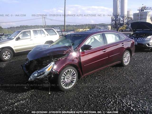 4T1BK1EB5HU257190 - 2017 TOYOTA AVALON XLE PLUS/PREMIUM/TOUR/LTD PURPLE photo 2