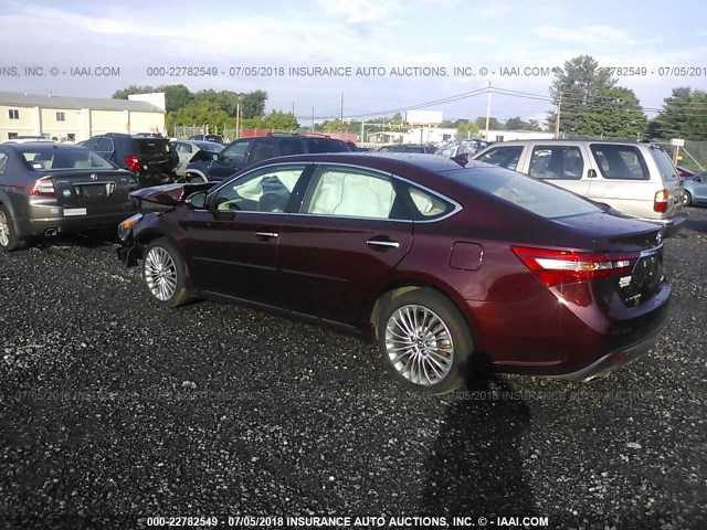 4T1BK1EB5HU257190 - 2017 TOYOTA AVALON XLE PLUS/PREMIUM/TOUR/LTD PURPLE photo 3