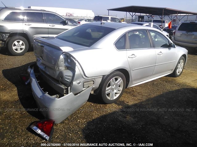 2G1WB5E3XE1144910 - 2014 CHEVROLET IMPALA LIMITED LT SILVER photo 4