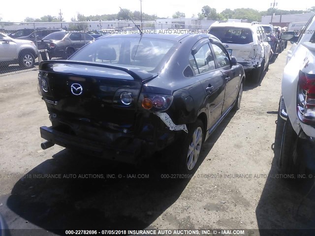 JM1BK324481789103 - 2008 MAZDA 3 S BLACK photo 4