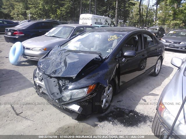 1HGFA169X8L050385 - 2008 HONDA CIVIC EXL შავი ფოტო 2