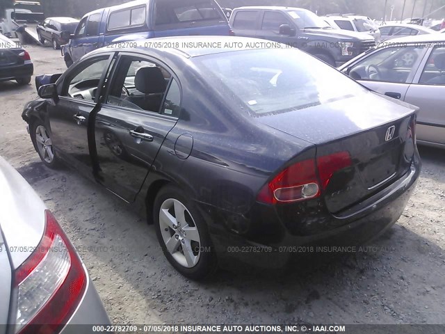 1HGFA169X8L050385 - 2008 HONDA CIVIC EXL შავი ფოტო 3