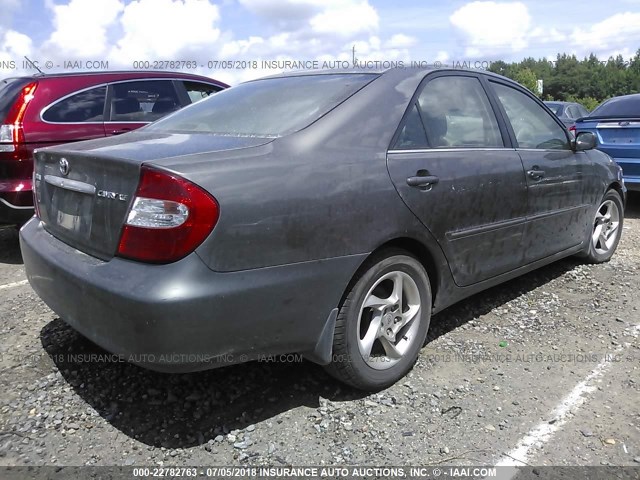 4T1BE30K22U603360 - 2002 TOYOTA CAMRY LE/XLE/SE ნაცრისფერი ფოტო 4