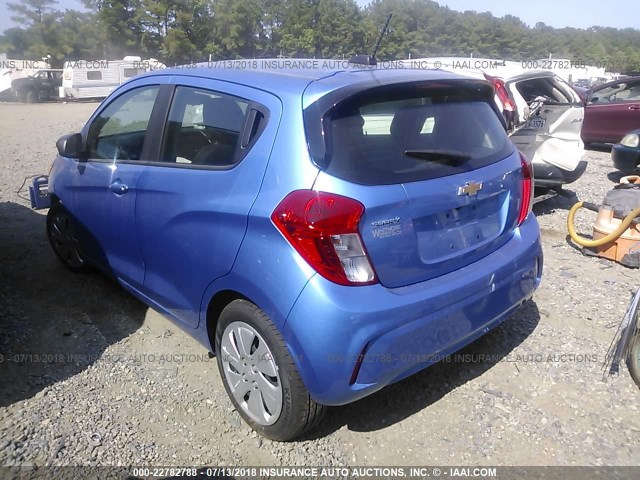 KL8CB6SA4HC812663 - 2017 CHEVROLET SPARK LS BLUE photo 3