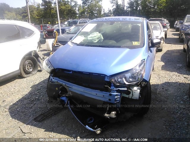 KL8CB6SA4HC812663 - 2017 CHEVROLET SPARK LS BLUE photo 6